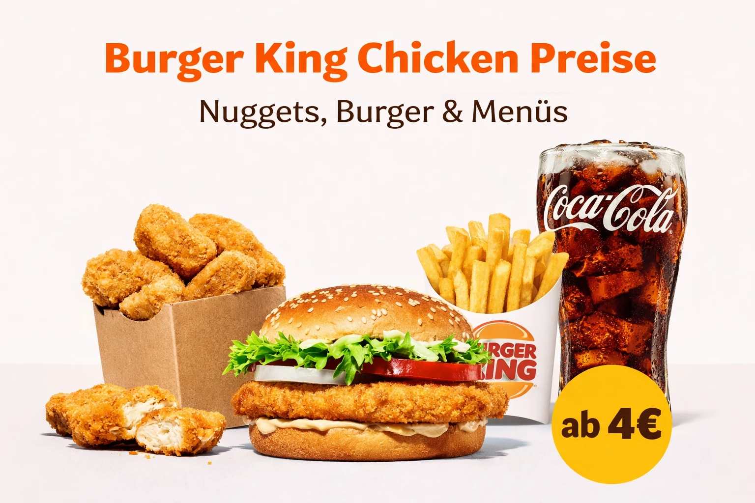 Burger King Chicken Preise Deutschland Nuggets Chicken Burger Menü